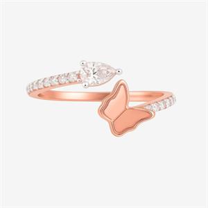 Rose Gold Diamond Ring Side View